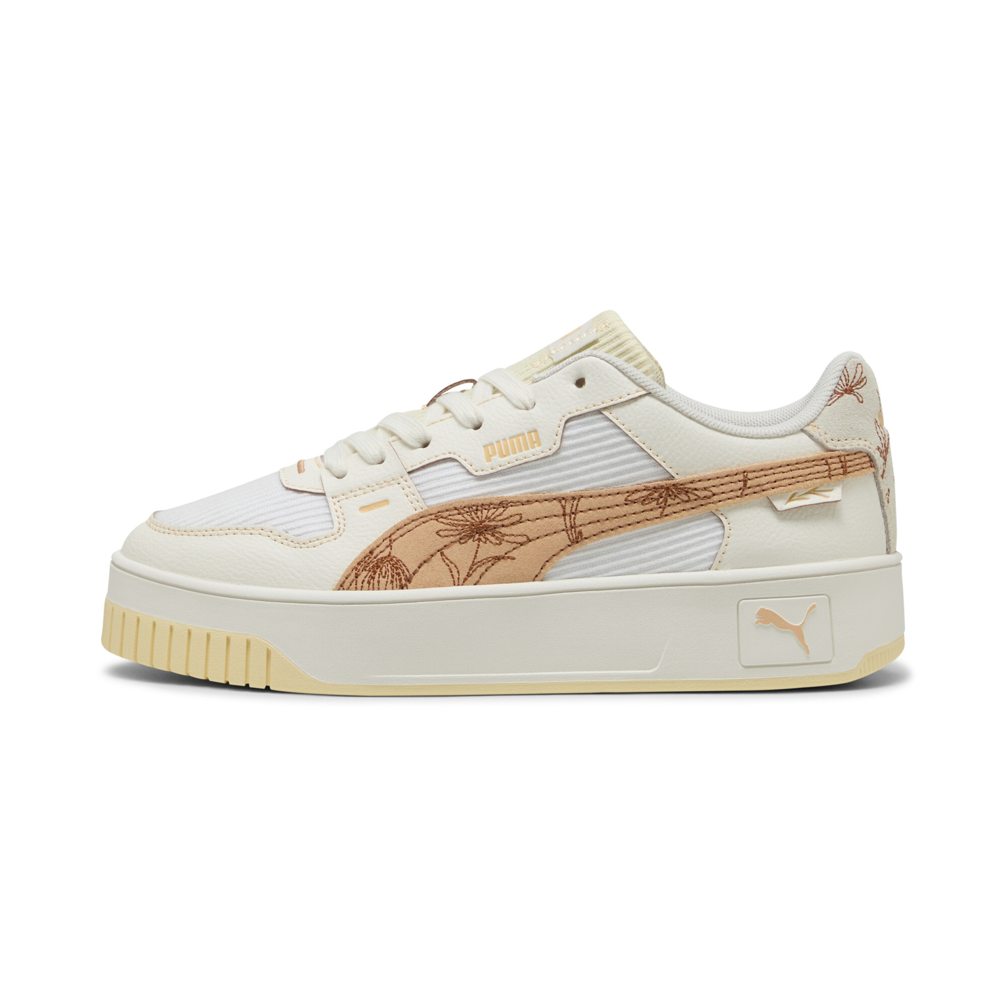 Puma Carina Street Lux Crafted Flowers Sneakers Damen Schuhe | Warm White/Almost Apricot | Größe: 36