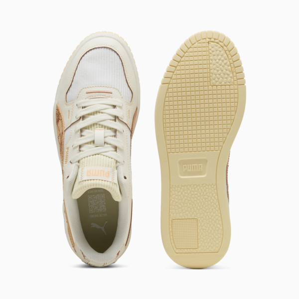 Carina Street Lux Crafted Flowers Sneakers Women, Warm White-Almost Apricot, large-MEX