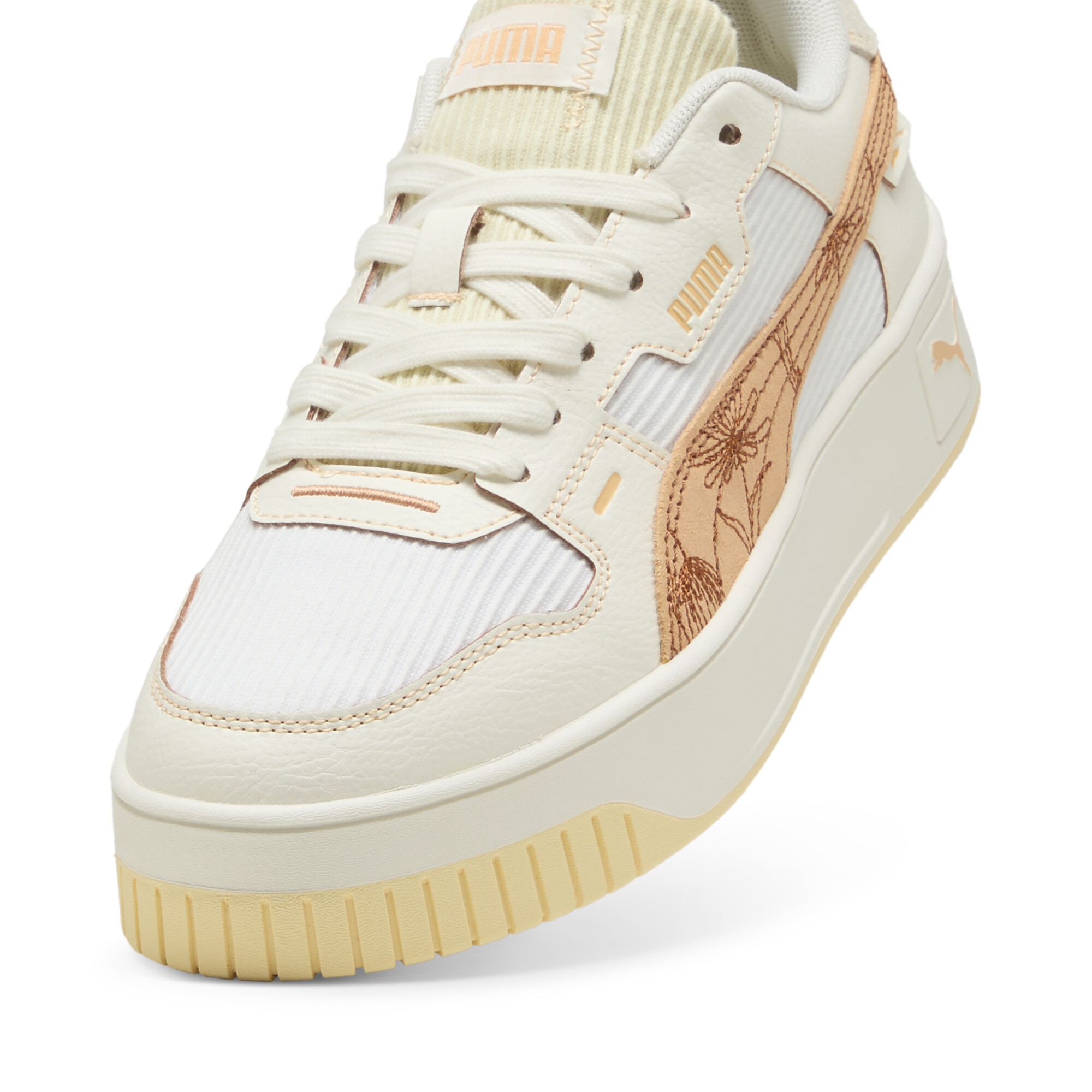 Carina Street Lux Crafted Flowers sneakers voor Dames, Wit, Maat 37,5 | PUMA