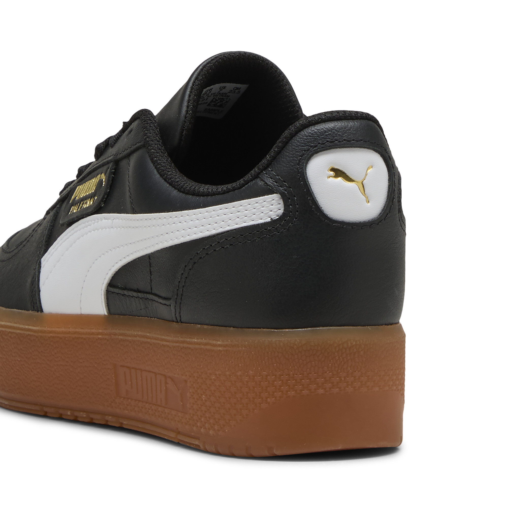 PUMA Palermo Elevata leren sneakers voor Dames, Zwart, Maat 37,5 thumbnail 5