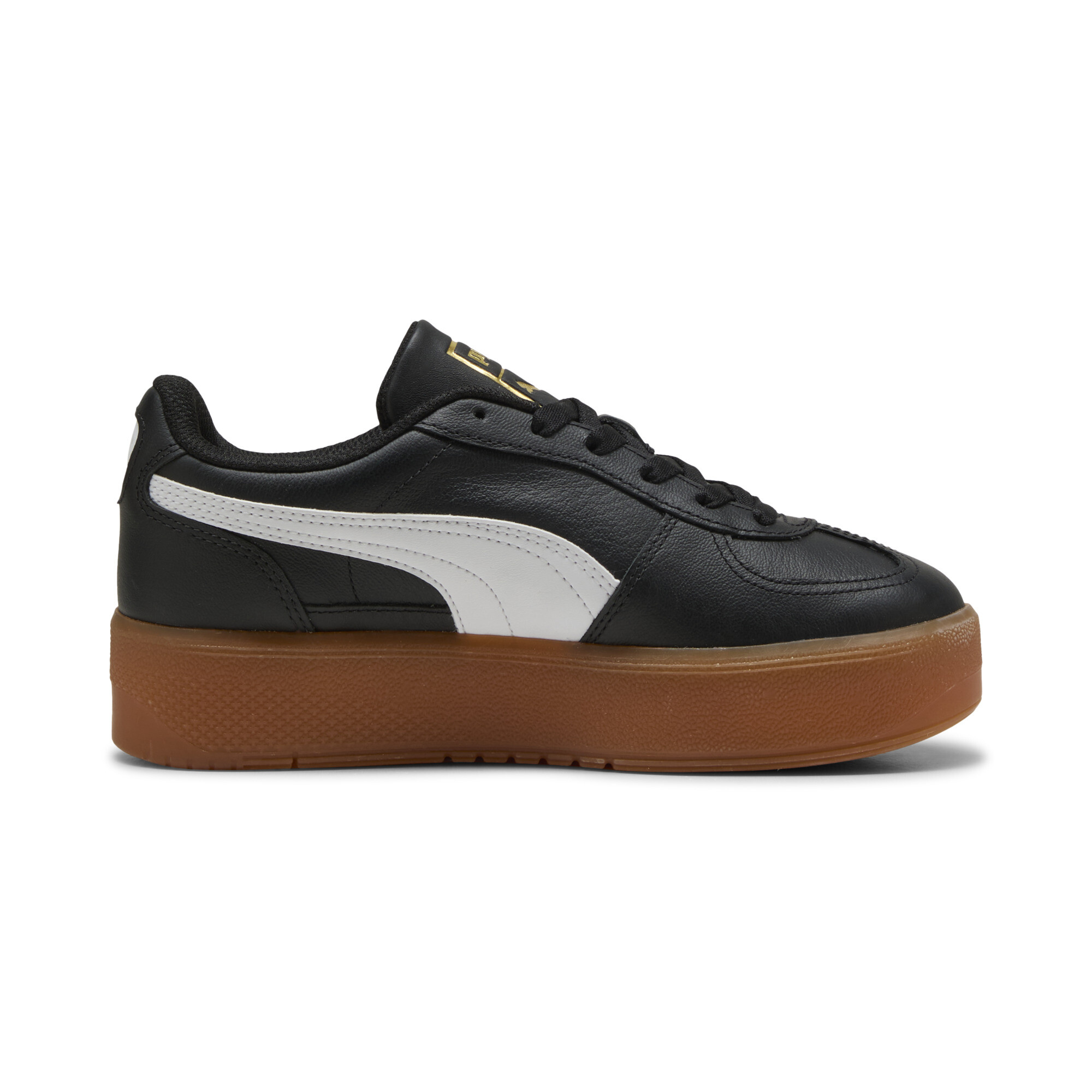 PUMA Palermo Elevata leren sneakers voor Dames, Zwart, Maat 37,5 thumbnail 3