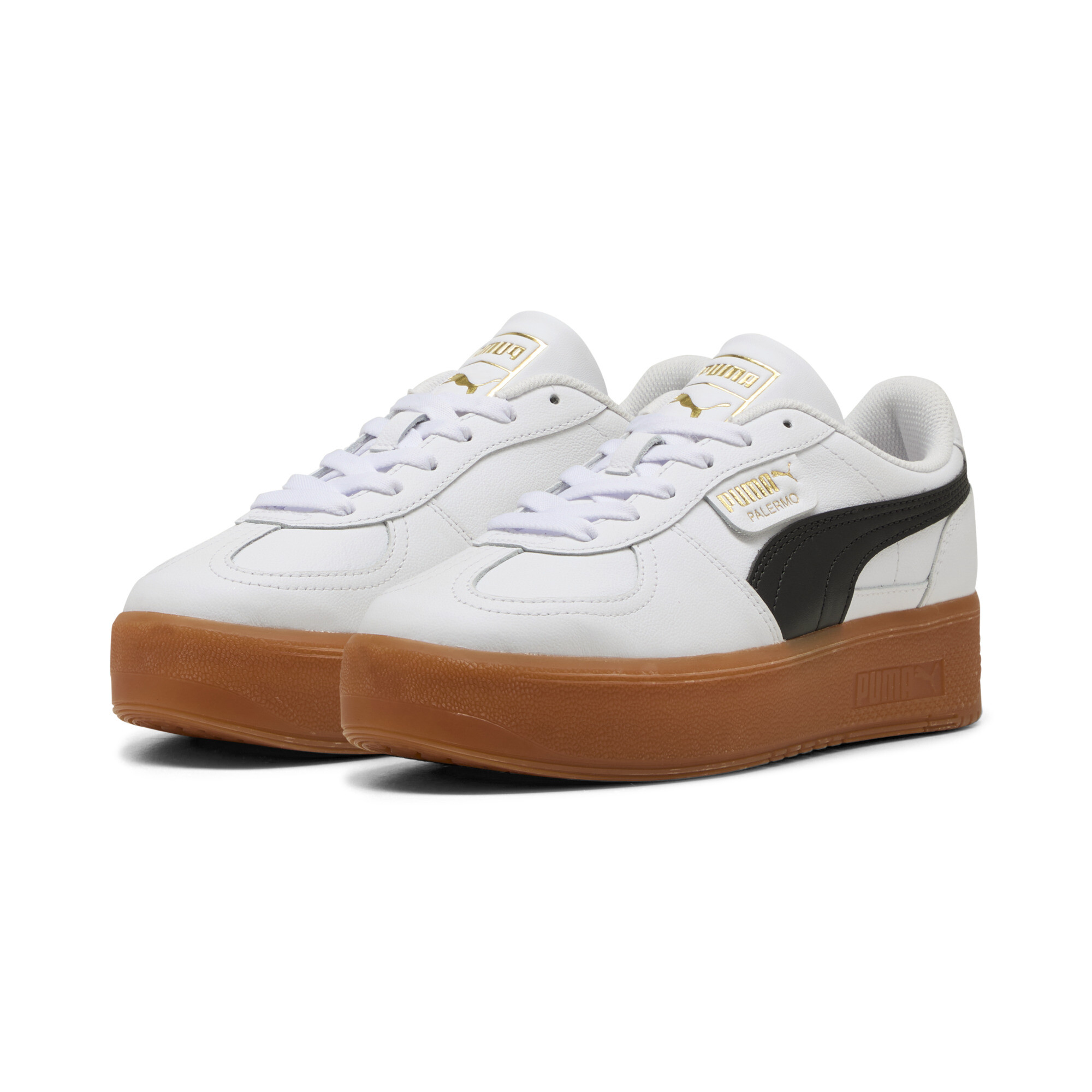 PUMA Palermo Elevata leren sneakers voor Dames, Wit, Maat 38,5 thumbnail 6