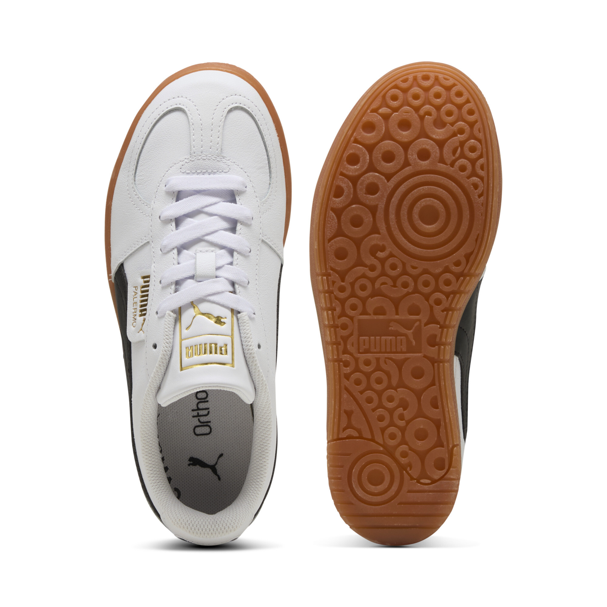 PUMA Palermo Elevata leren sneakers voor Dames, Wit, Maat 38,5 thumbnail 4