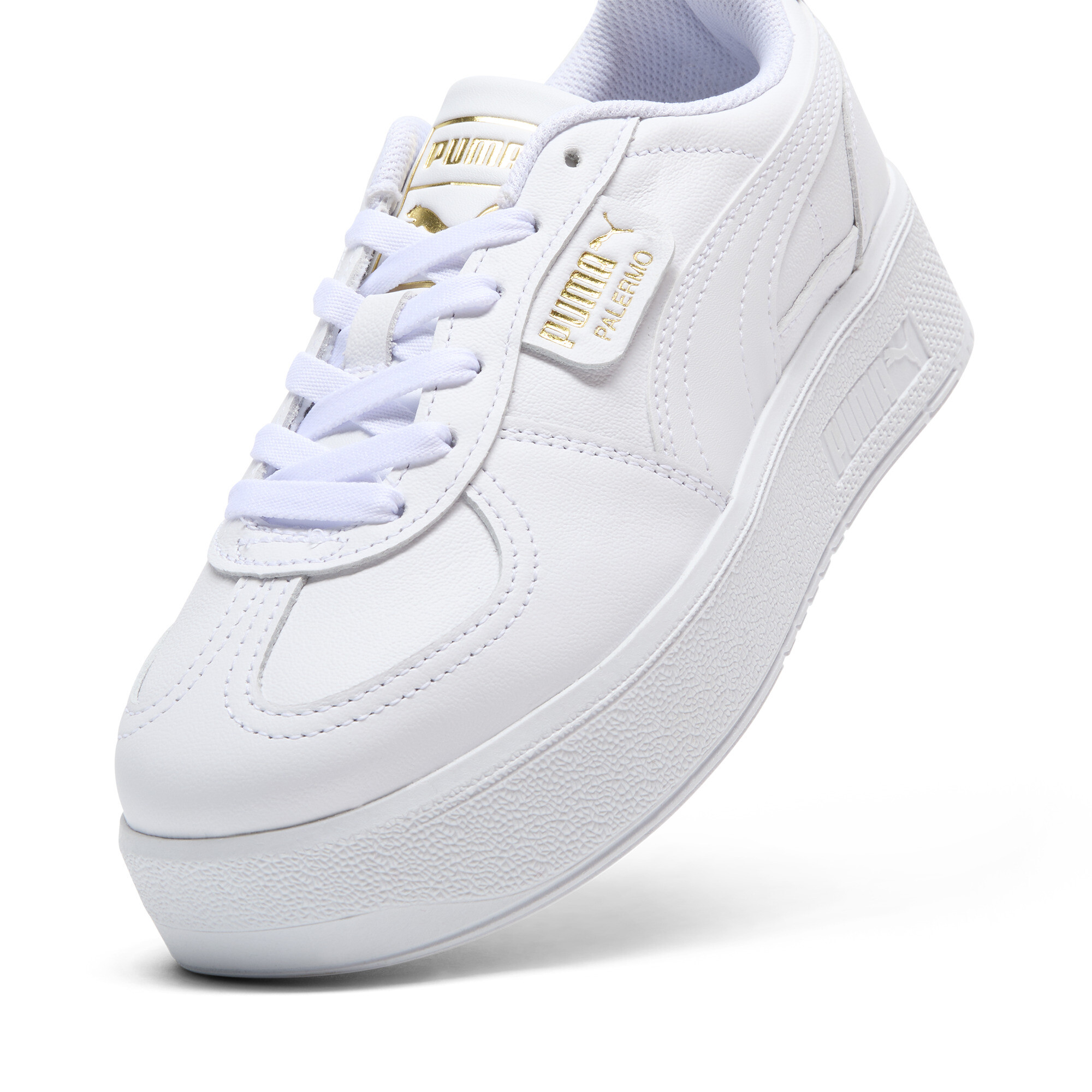 PUMA Palermo Elevata leren sneakers voor Dames, Wit, Maat 37 thumbnail 2