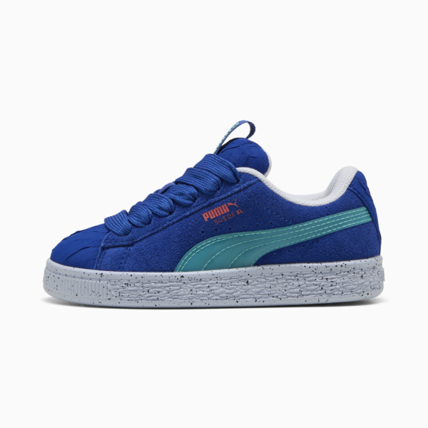 Suede XL Parachute Landing Sneakers Kids, Vivid Blue-Aquatic, large-ZAF