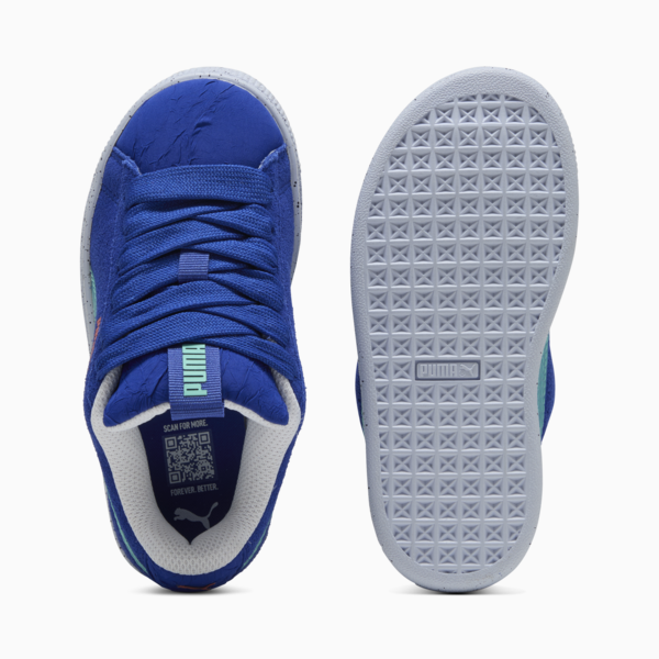 Suede XL Parachute Landing Sneakers Kids, Vivid Blue-Aquatic, large-ZAF