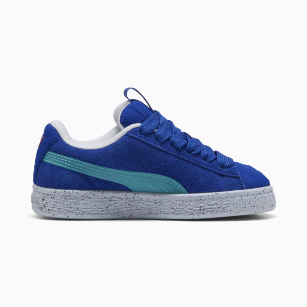 Suede XL Parachute Landing Sneakers Kids, Vivid Blue-Aquatic, large-ZAF