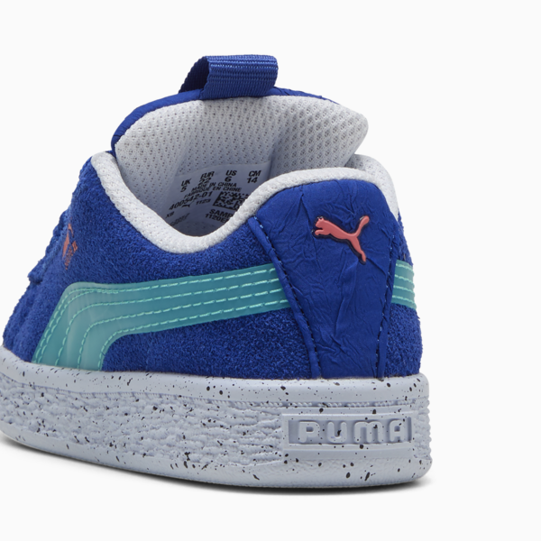 Suede XL Parachute Landing Sneakers Toddler, Vivid Blue-Aquatic, large-MEX
