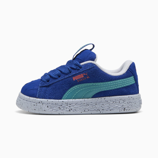 Suede XL Parachute Landing Sneakers Toddler, Vivid Blue-Aquatic, large-MEX