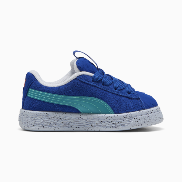 Suede XL Parachute Landing Sneakers Toddler, Vivid Blue-Aquatic, large-MEX