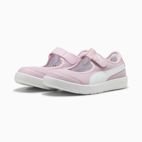 Balerinas Courtflex v3 Lina para niñas, Rose Mauve-PUMA White, large-MEX