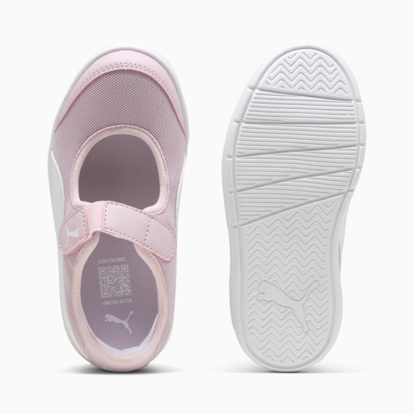 Balerinas Courtflex v3 Lina para niñas, Rose Mauve-PUMA White, large-MEX