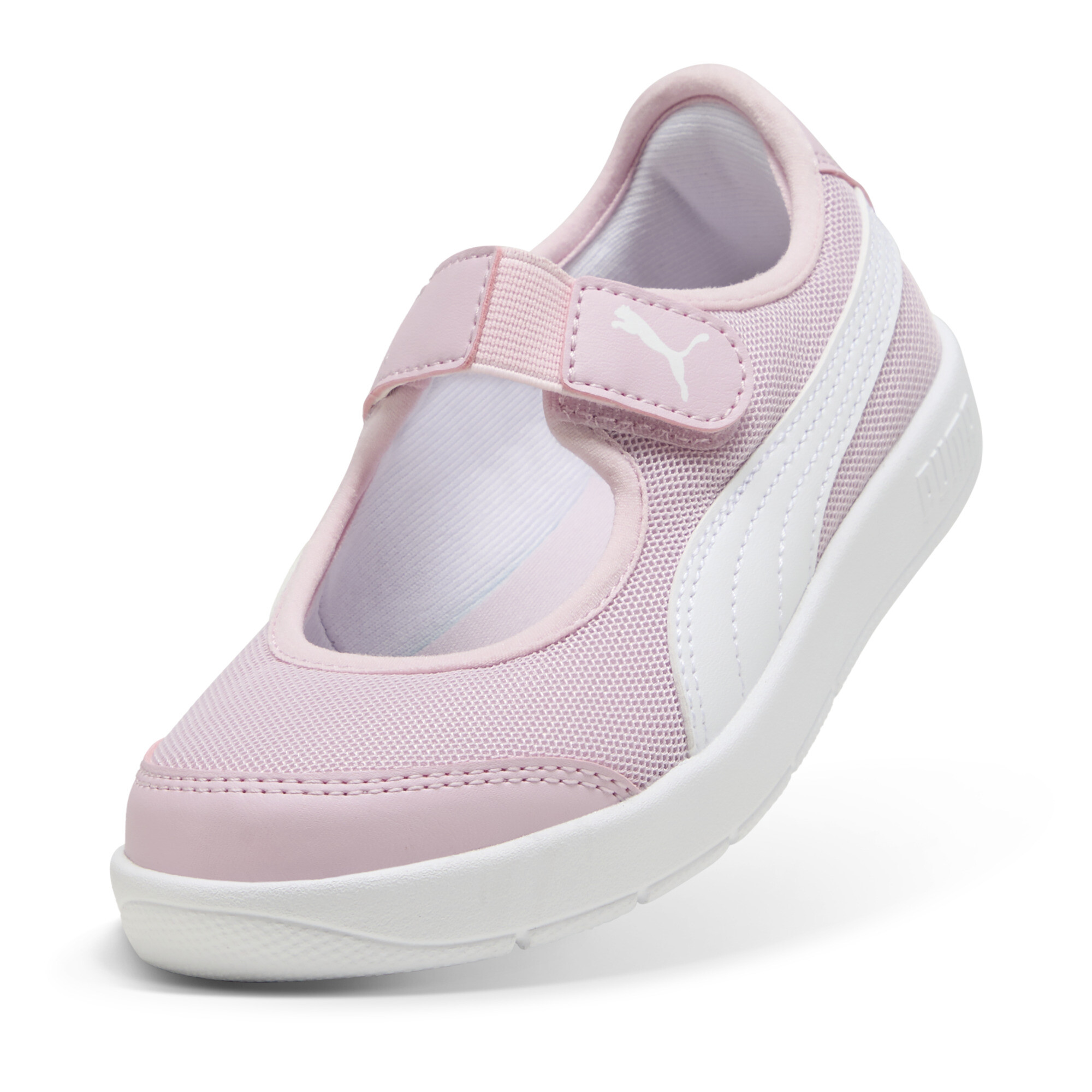 PUMA Courtflex v3 Lina V sneakers voor Dames, Roze/Wit, Maat 34,5 thumbnail 2