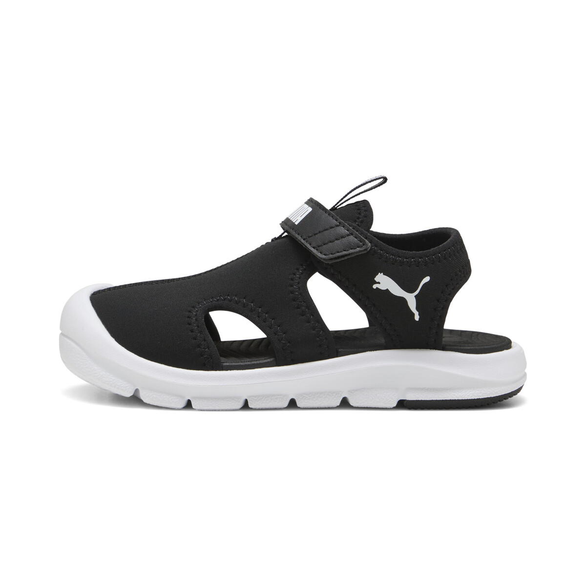 Fun Racer Sandals Kids in Black/White by PUMA, UK 10