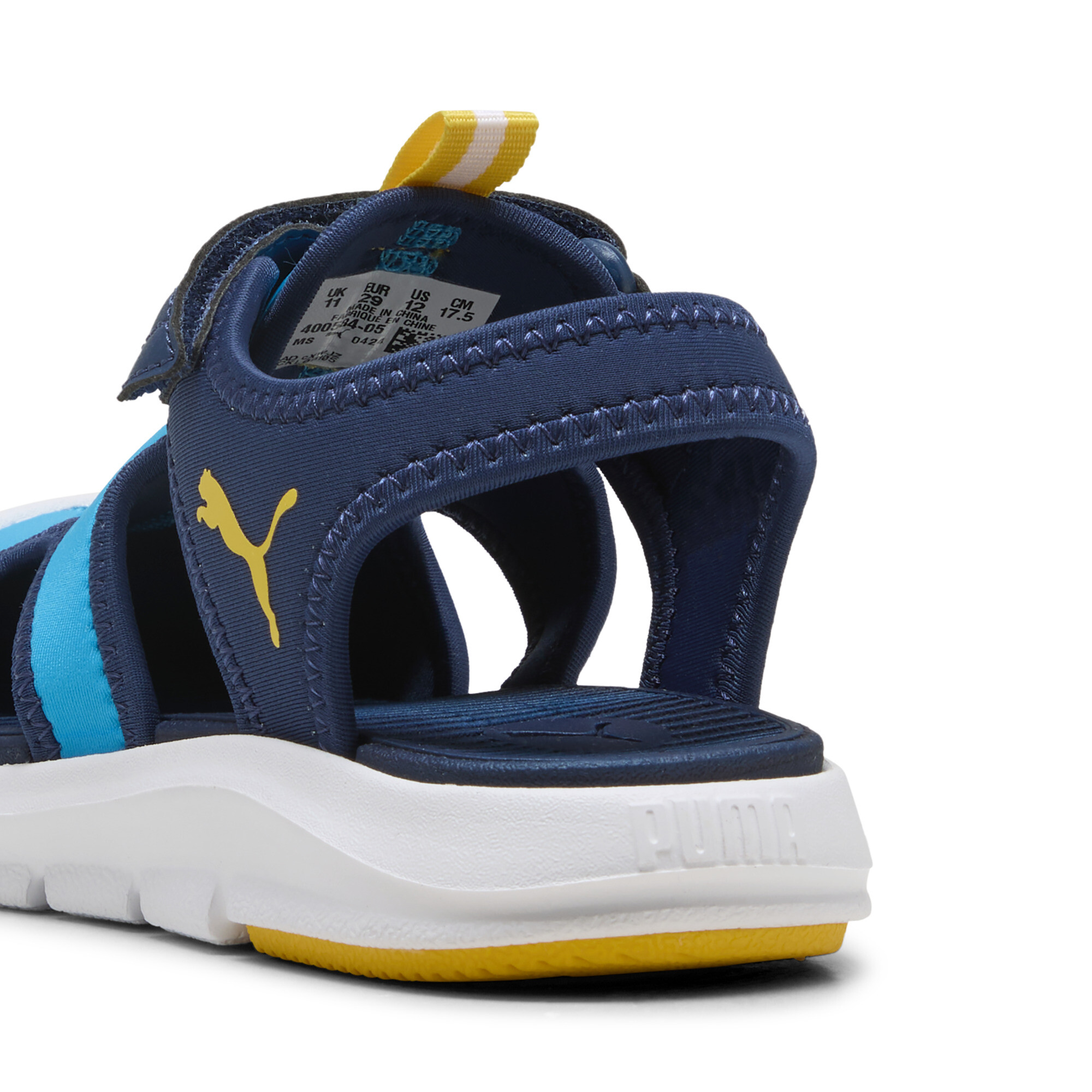 PUMA Fun Racer sandalen, Blauw/Geel, Maat 31 thumbnail 5