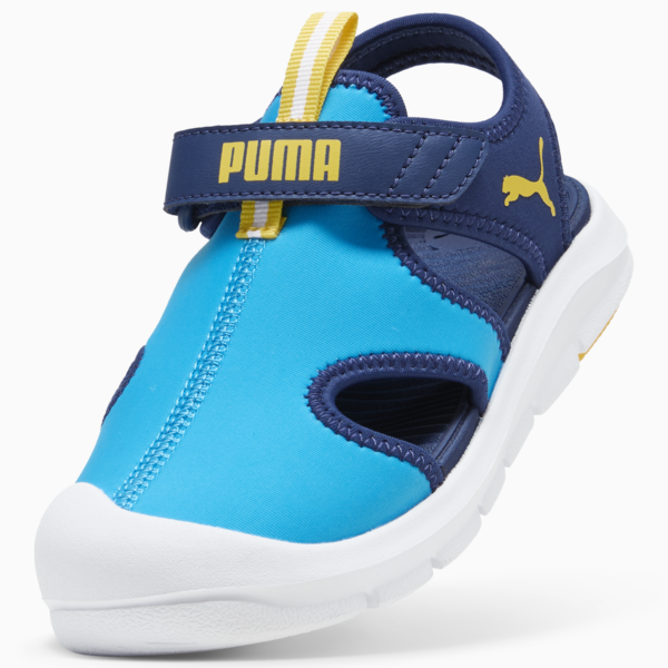 Sandalias Fun Racer para niños, Speed Blue-Pelé Yellow, large-MEX