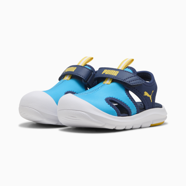 Sandalias Fun Racer para bebés, Speed Blue-Pelé Yellow, large-MEX