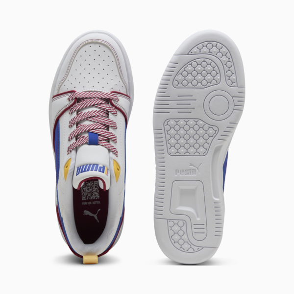 Puma Rebound V6 Lo Starblitz Sneakers Youth, PUMA White-Vivid Blue-Port, large-ZAF