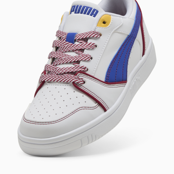 Puma Rebound V6 Lo Starblitz Sneakers Youth, PUMA White-Vivid Blue-Port, large-ZAF