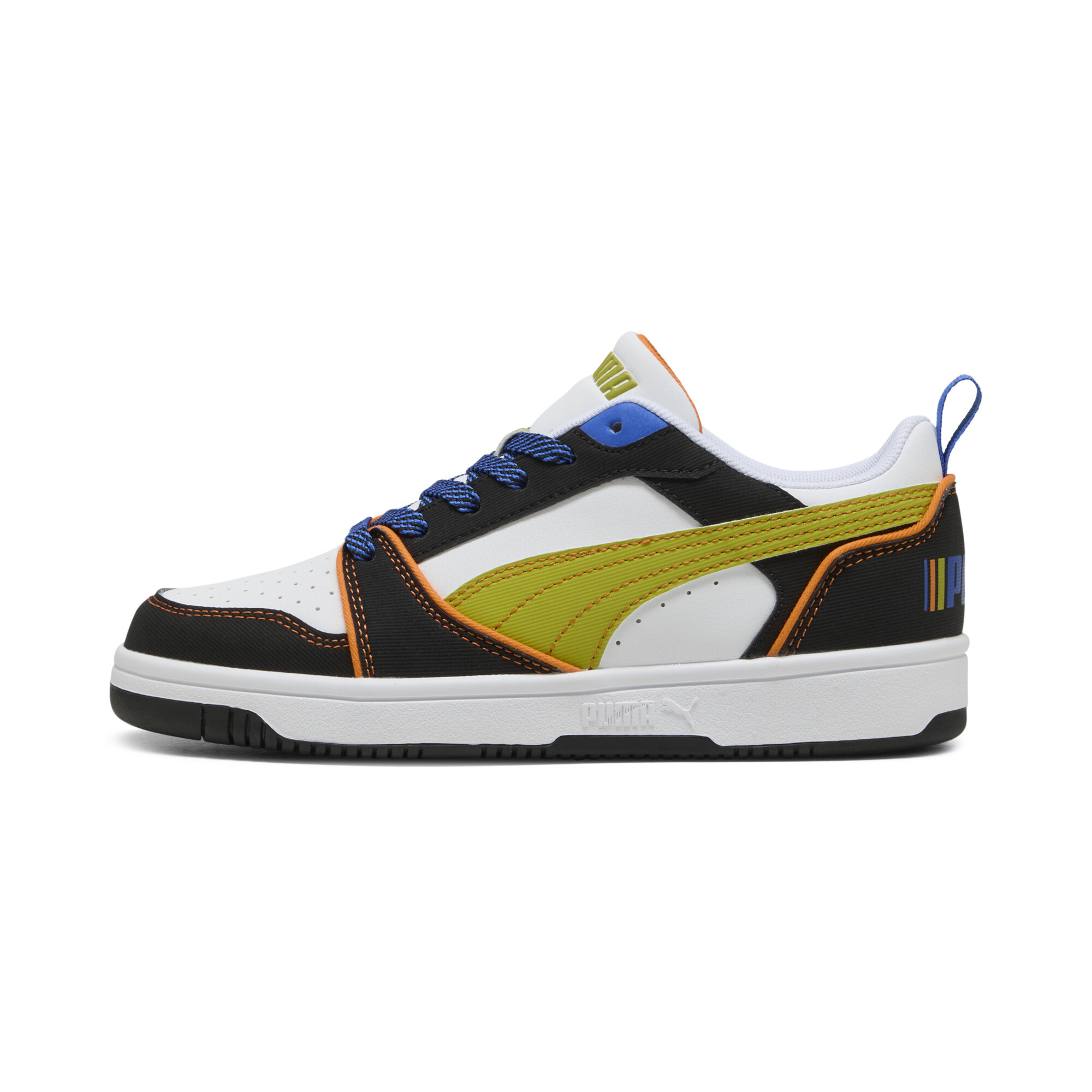 Puma Rebound V6 Lo Starblitz Sneakers Teenager Schuhe Für Für Kinder | Mit Colorful | White/Sea Kelp/Orange Glo | Größe:...