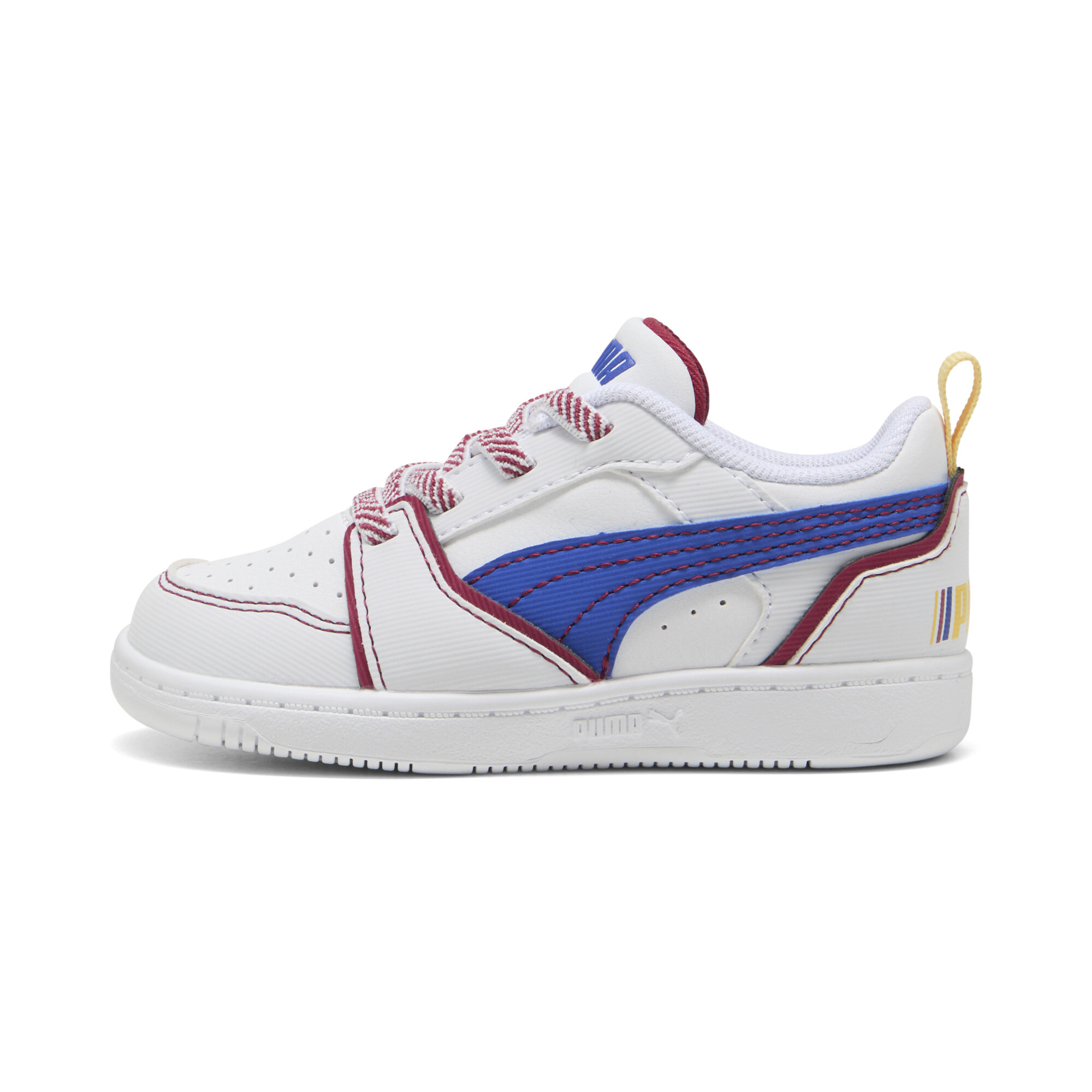 Puma Rebound V6 Lo Starblitz Sneakers Kleinkinder Schuhe | White/Vivid Blue/Port | Größe: 20