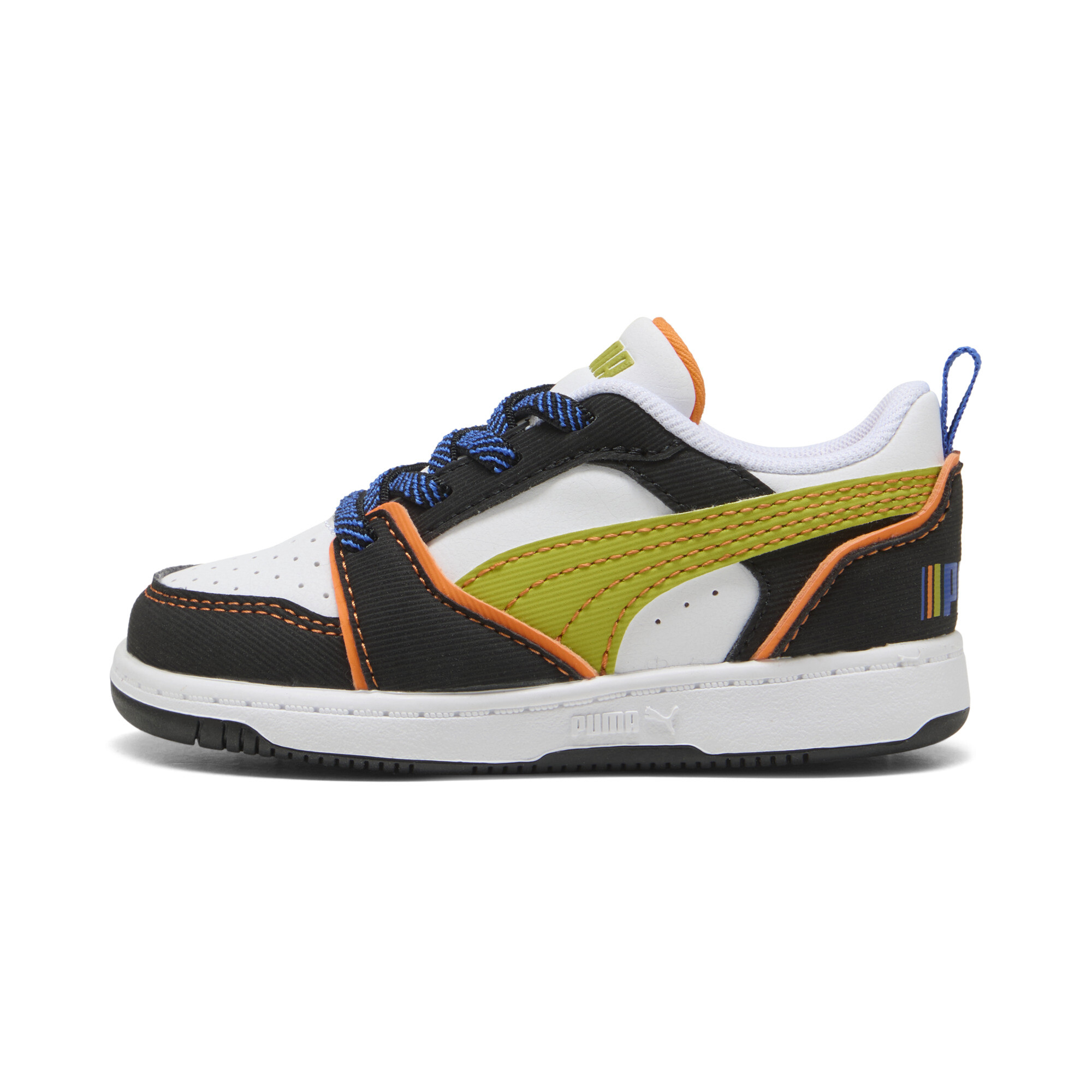 Puma Rebound V6 Lo Starblitz Sneakers Kleinkinder Schuhe | White/Sea Kelp/Orange Glo | Größe: 25