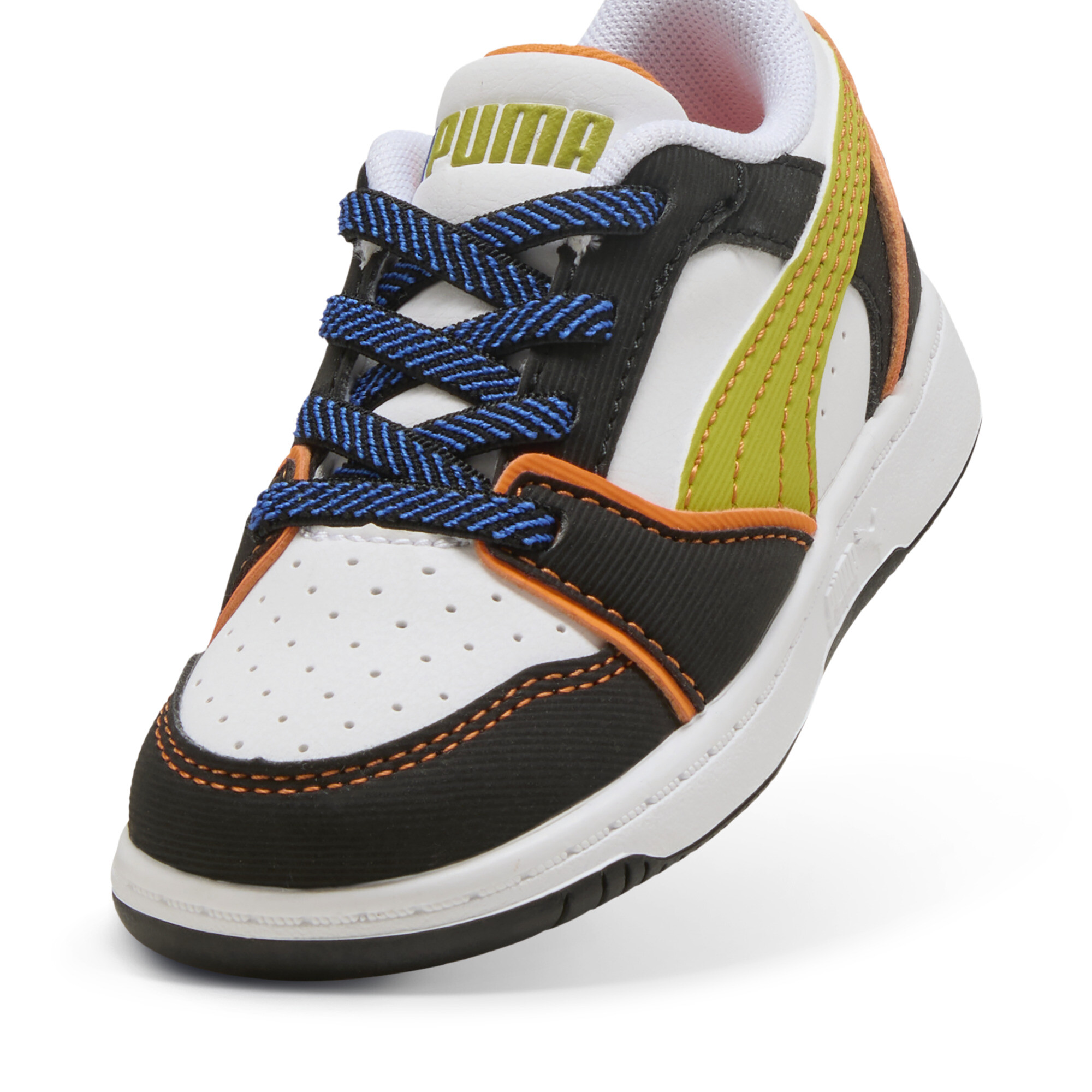 Puma Rebound V6 Lo Starblitz sneakers, Wit/Oranje, Maat 27