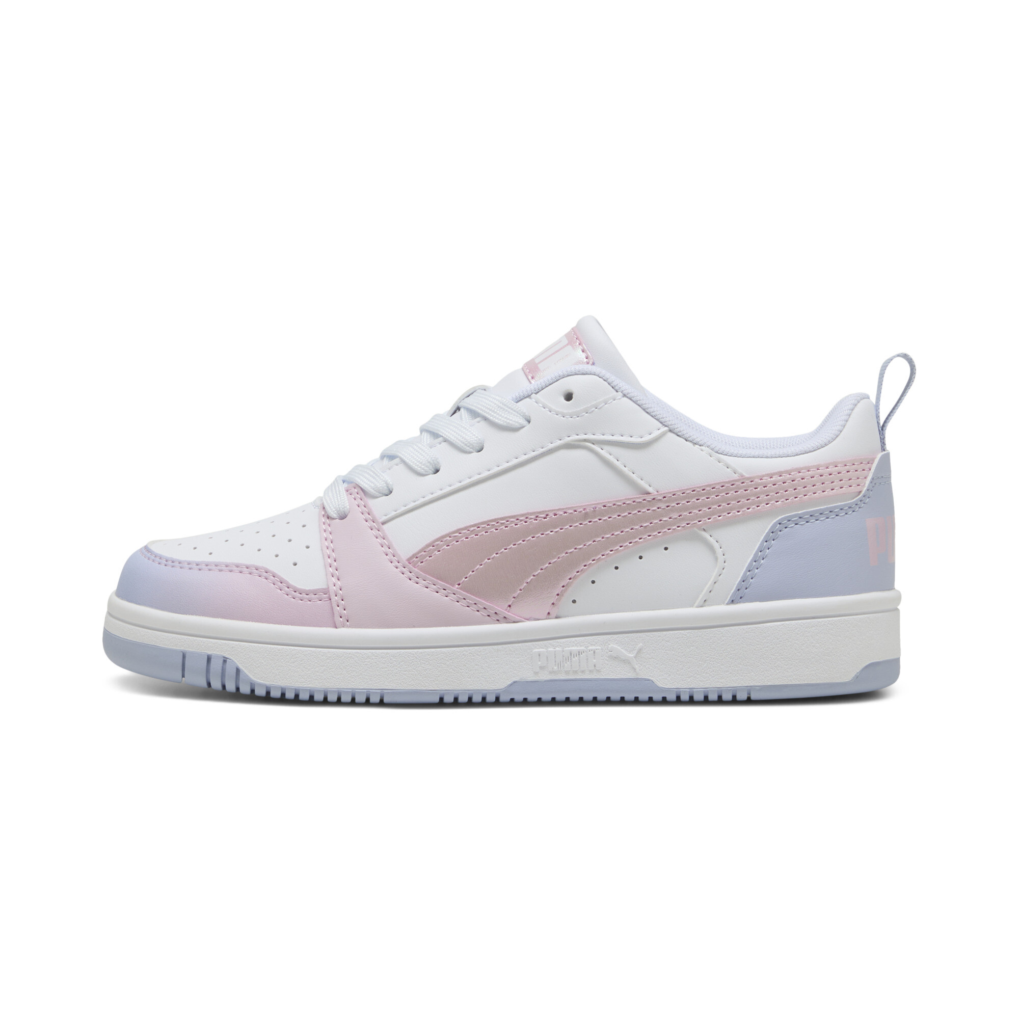 Puma Rebound V6 Lo Blurry Dreams Teenager Für Damen Für Kinder | Mit Colorful | White/Rose Mauve/Cool Weather | Größe: 3...