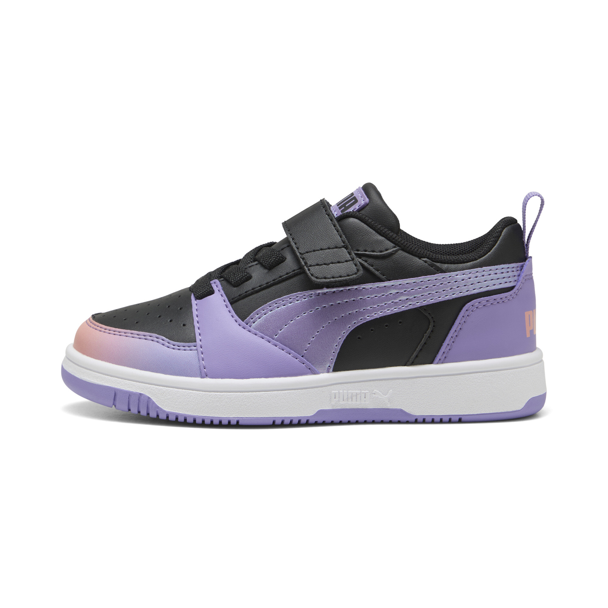 Puma Rebound V6 Lo Blurry Dreams Kinder | Mit Colorful | Black/Pink Fruit/Lavender Alert | Größe: 32