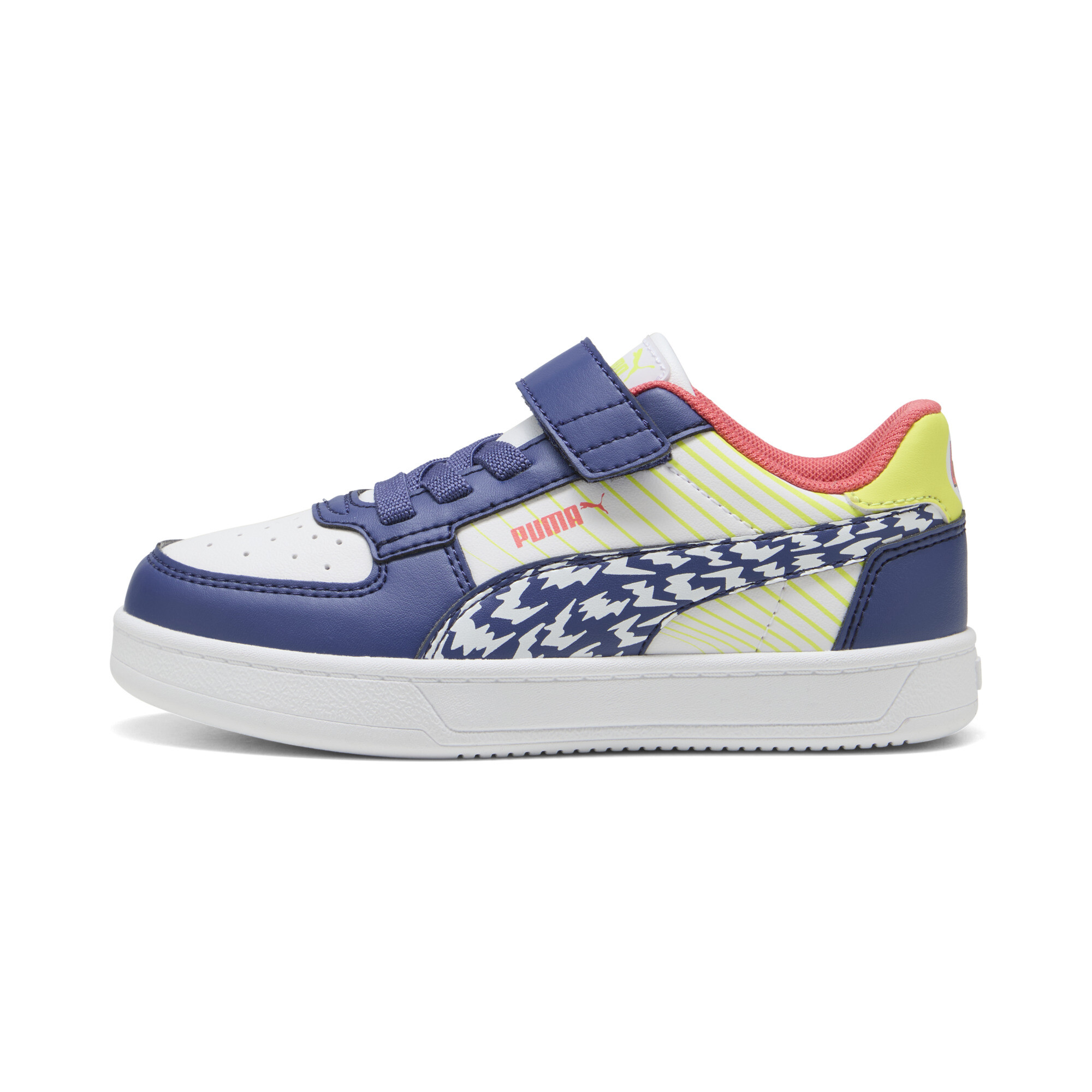 Puma Caven 2.0 Poised 2 Race Sneakers Kinder Schuhe | White/Blue Crystal/Lemon Sherbert | Größe: 32