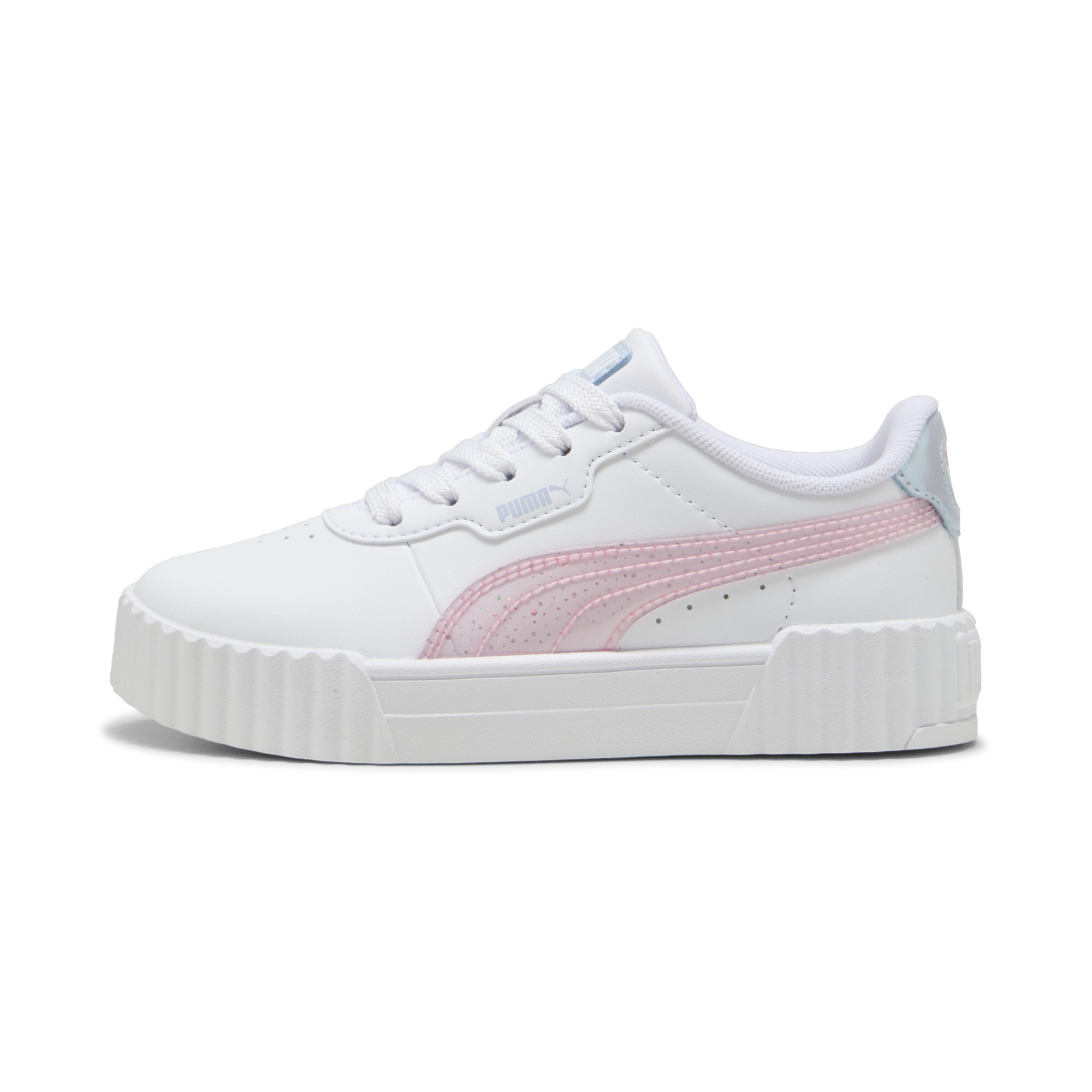 Puma Carina 3.0 Blurry Dreams Sneakers Kinder Schuhe | White/Rose Mauve/Cool Weather | Größe: 34