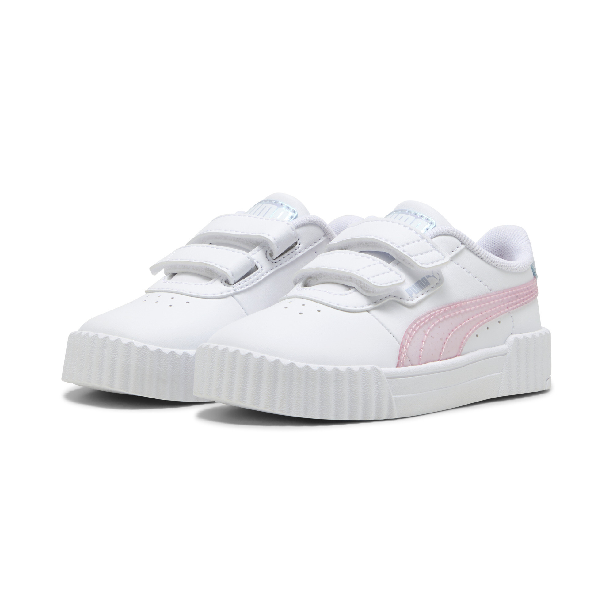 Women's Puma Carina 3.0 Blurry Dreams V Sneaker Toddlers, White, Size 27, Shoes