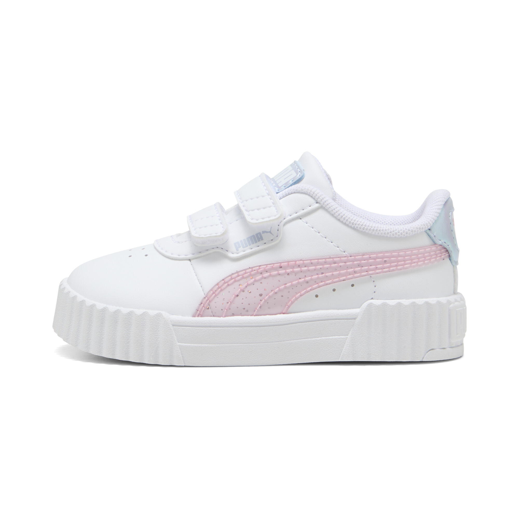 Women's Puma Carina 3.0 Blurry Dreams V Sneaker Toddlers, White, Size 27, Shoes