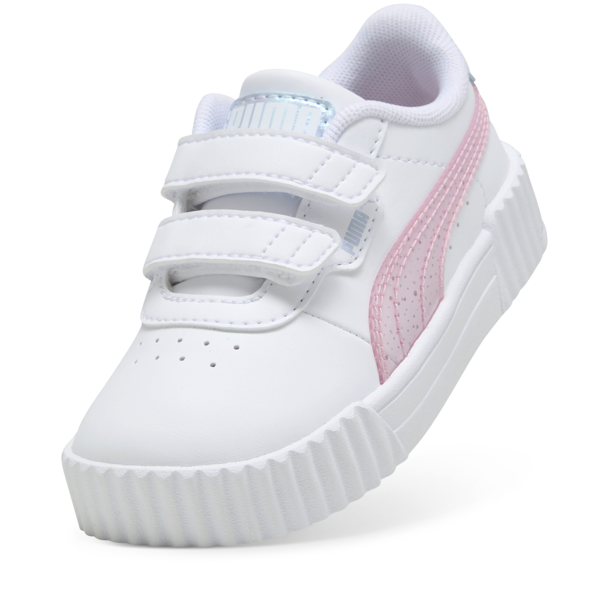 Women's Puma Carina 3.0 Blurry Dreams V Sneaker Toddlers, White, Size 27, Shoes