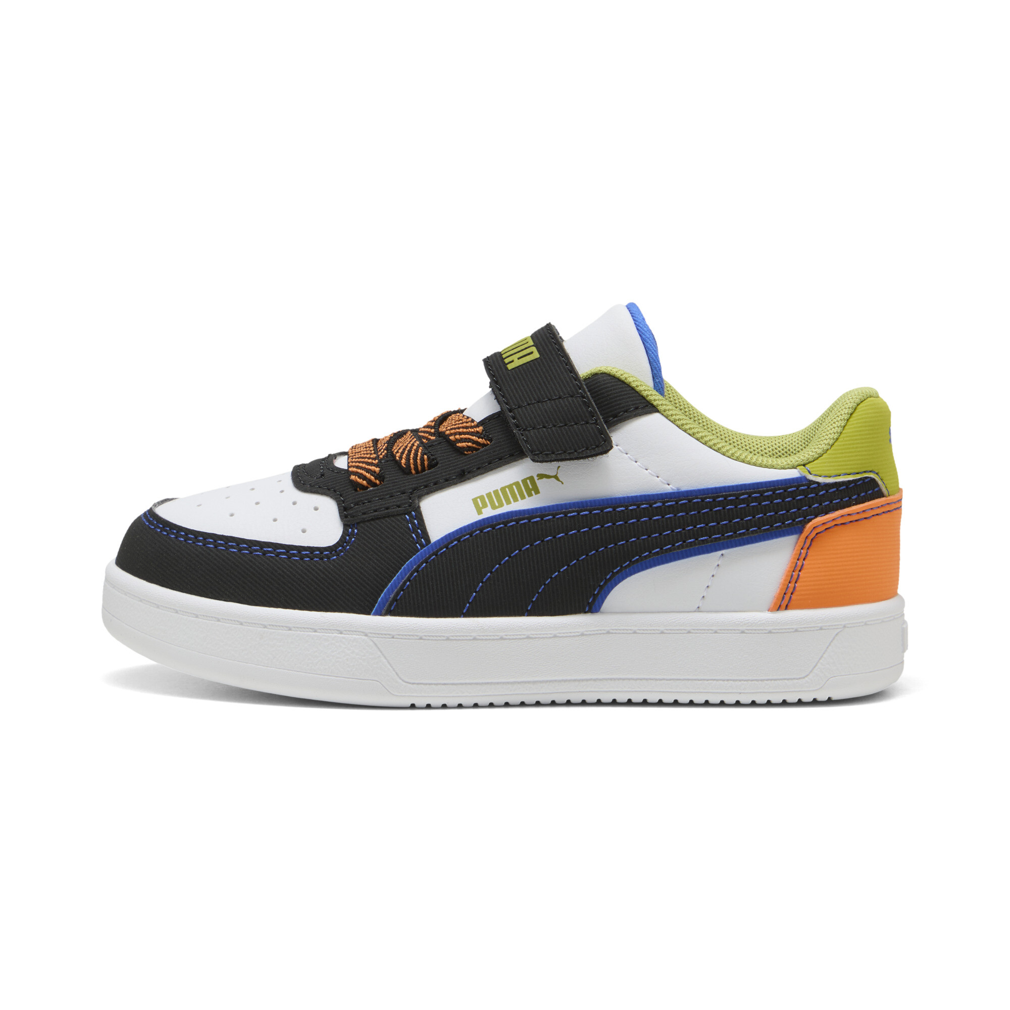 Puma Caven 2.0 Starblitz Sneakers Kinder Schuhe | White/Sea Kelp/Orange Glo | Größe: 35