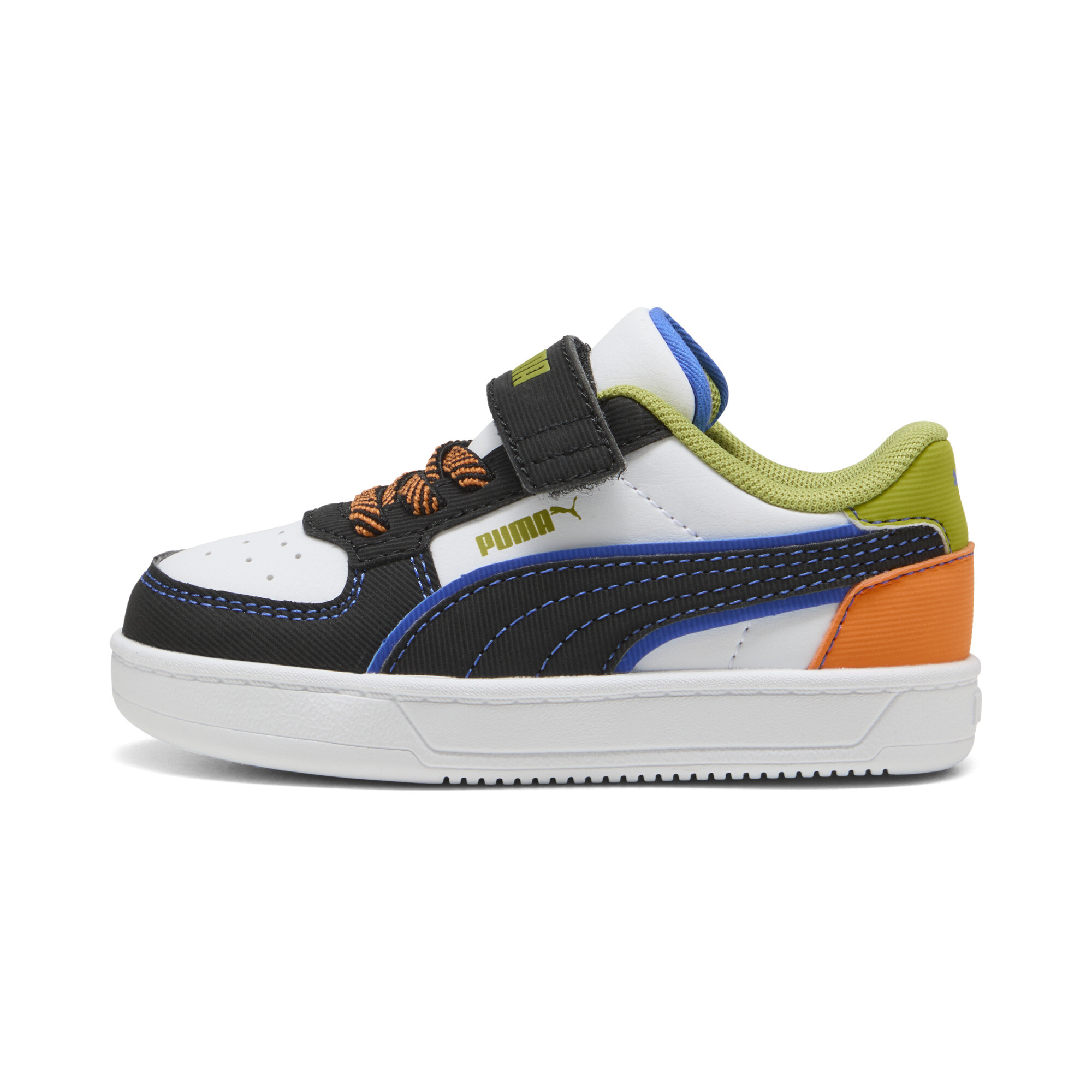 Puma Caven 2.0 Starblitz Sneakers Kleinkinder Schuhe | Mit Colorful | White/Sea Kelp/Orange Glo | Größe: 23