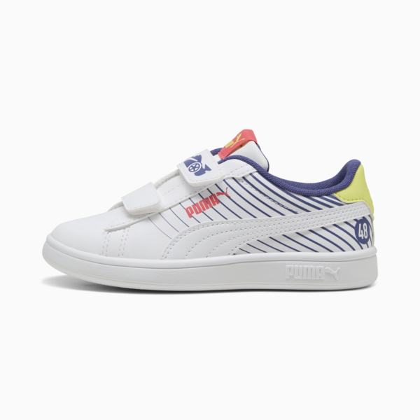 Smash 3.0 Poised 2 Race Sneakers Kids, PUMA White-Blue Crystal-Lemon Sherbert, large-ZAF