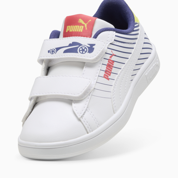 Smash 3.0 Poised 2 Race Sneakers Kids, PUMA White-Blue Crystal-Lemon Sherbert, large-ZAF