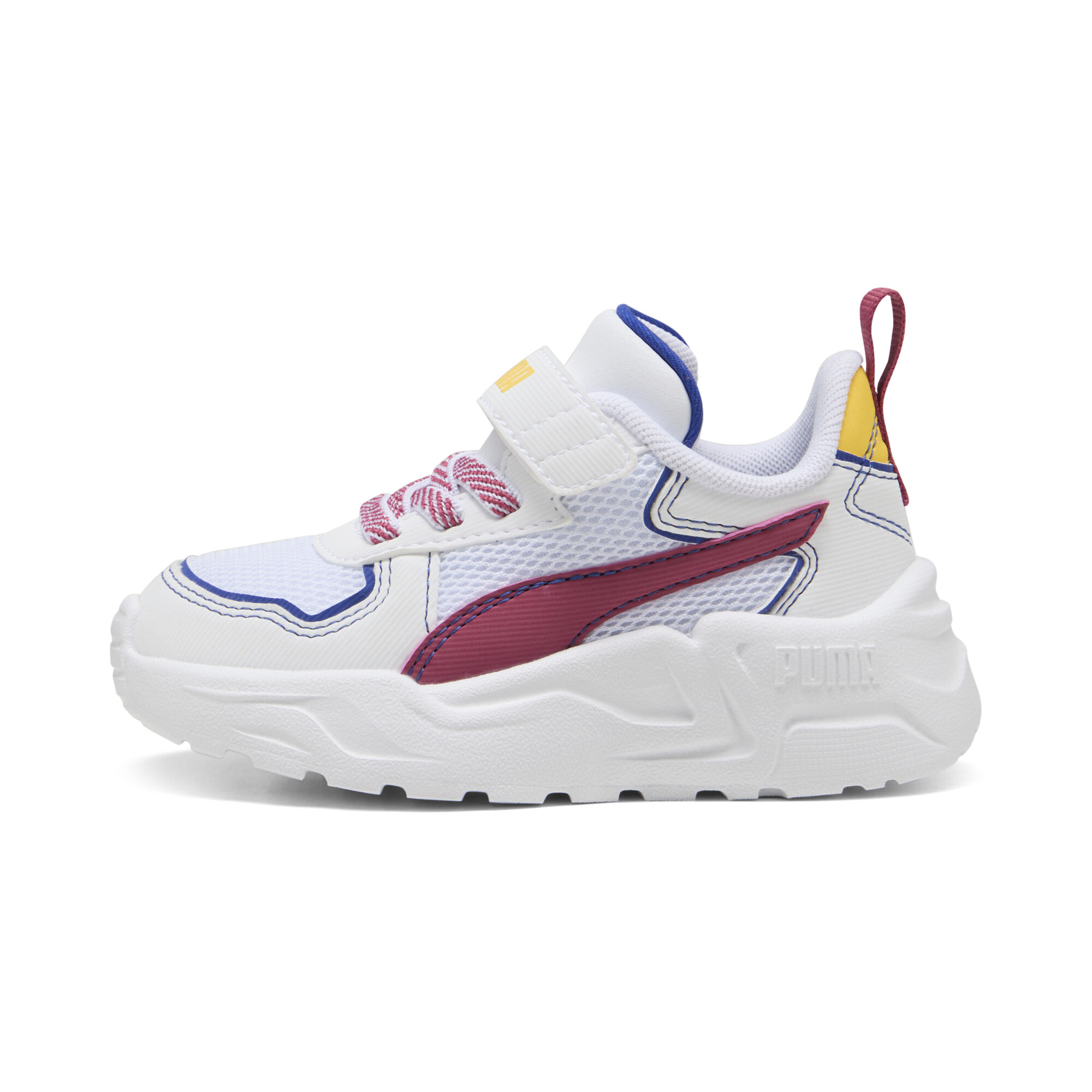 Puma Trinity Lite Starblitz Sneakers Kleinkinder Schuhe | White/Port/Sunny Yellow | Größe: 20