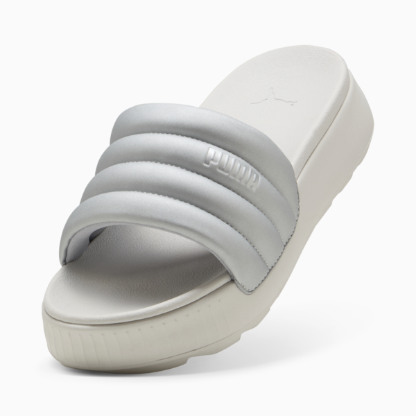 Sandalias Karmen Puffy Aqua Metallics para mujer, PUMA Silver-Feather Gray, large-MEX