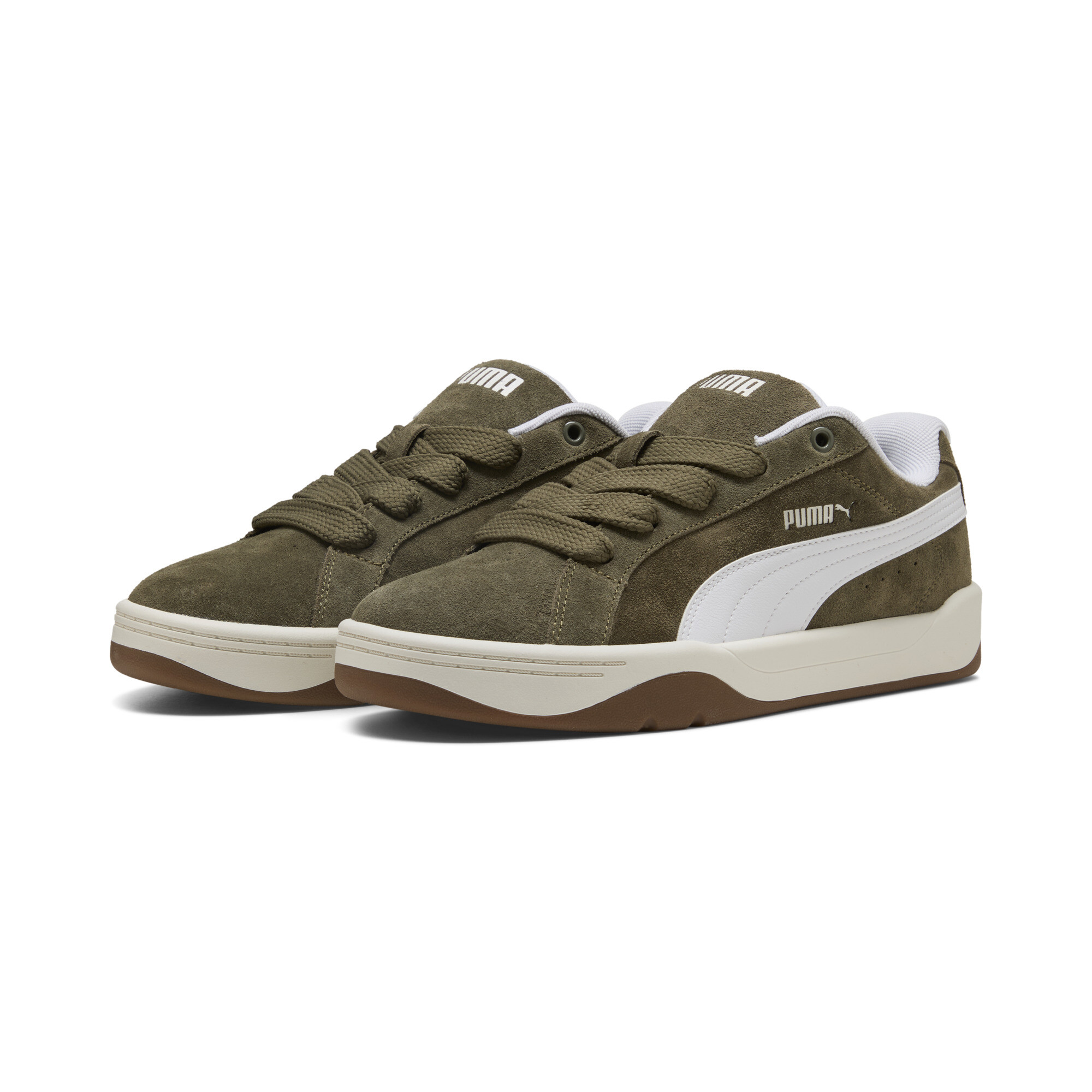 PUMA Park Lifestyle Easy Suede sneakers unisex, Groen/Wit, Maat 42 thumbnail 6