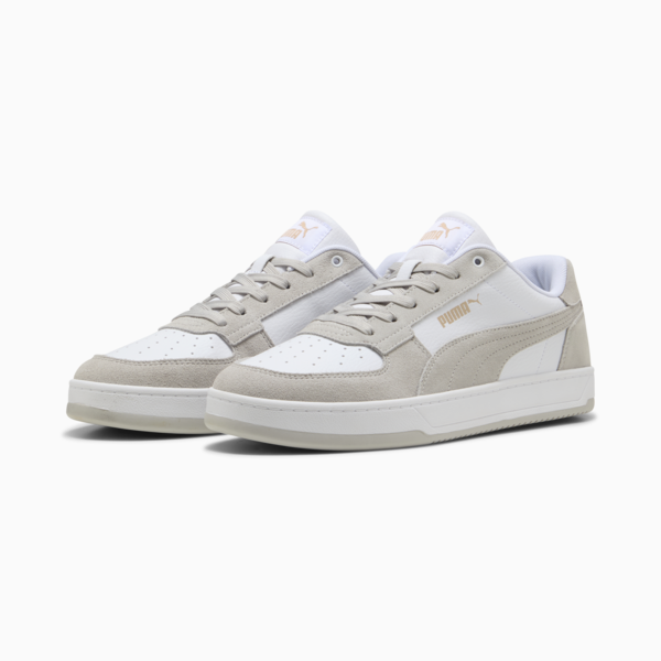 Caven 2.0 Mono Sneakers Unisex, PUMA White-Cool Light Gray-PUMA Gold, large-ZAF