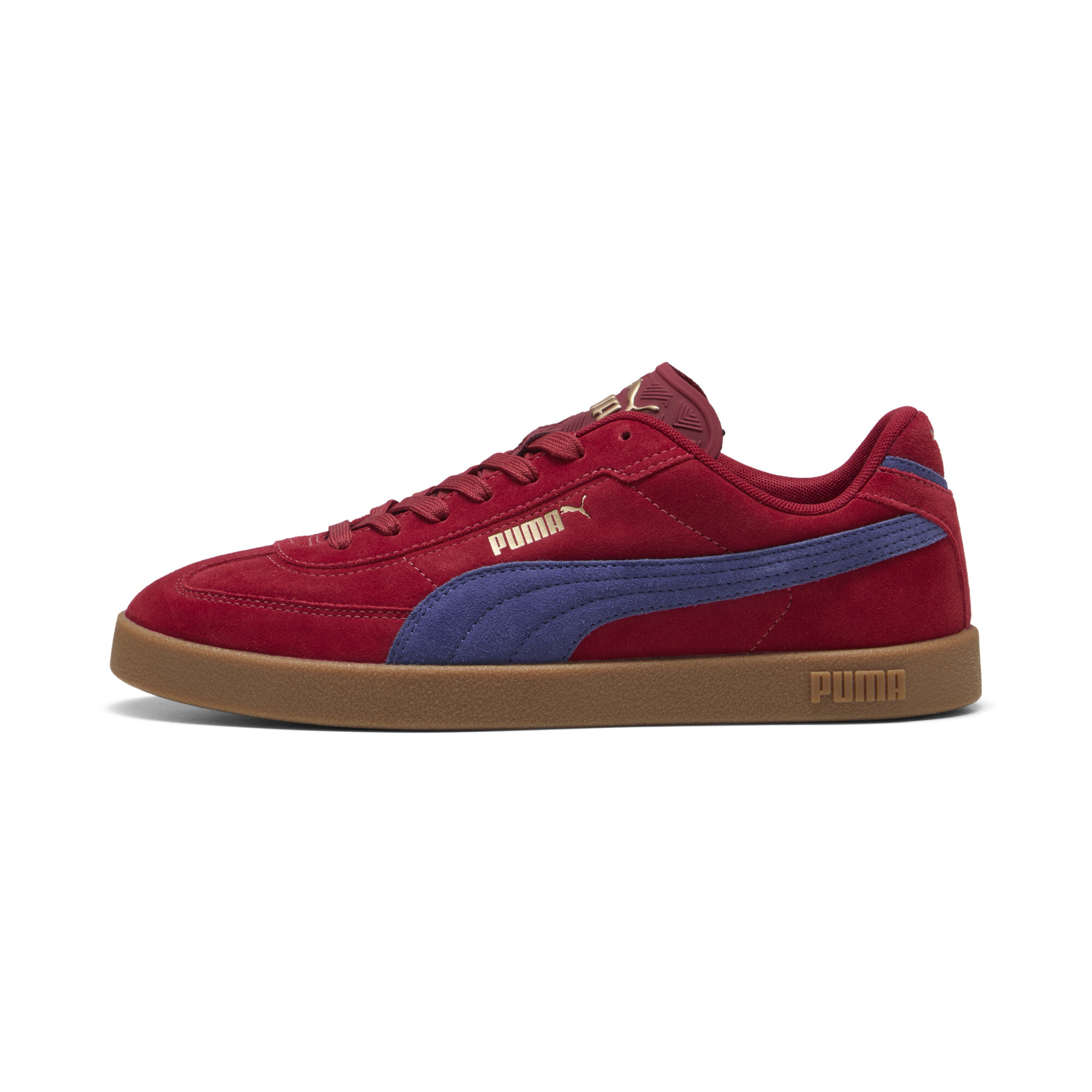 Puma Club II Era Sneakers aus Wildleder Unisex Schuhe | Mit Plain | Dark Crimson/Blue Crystal | Größe: 37.5