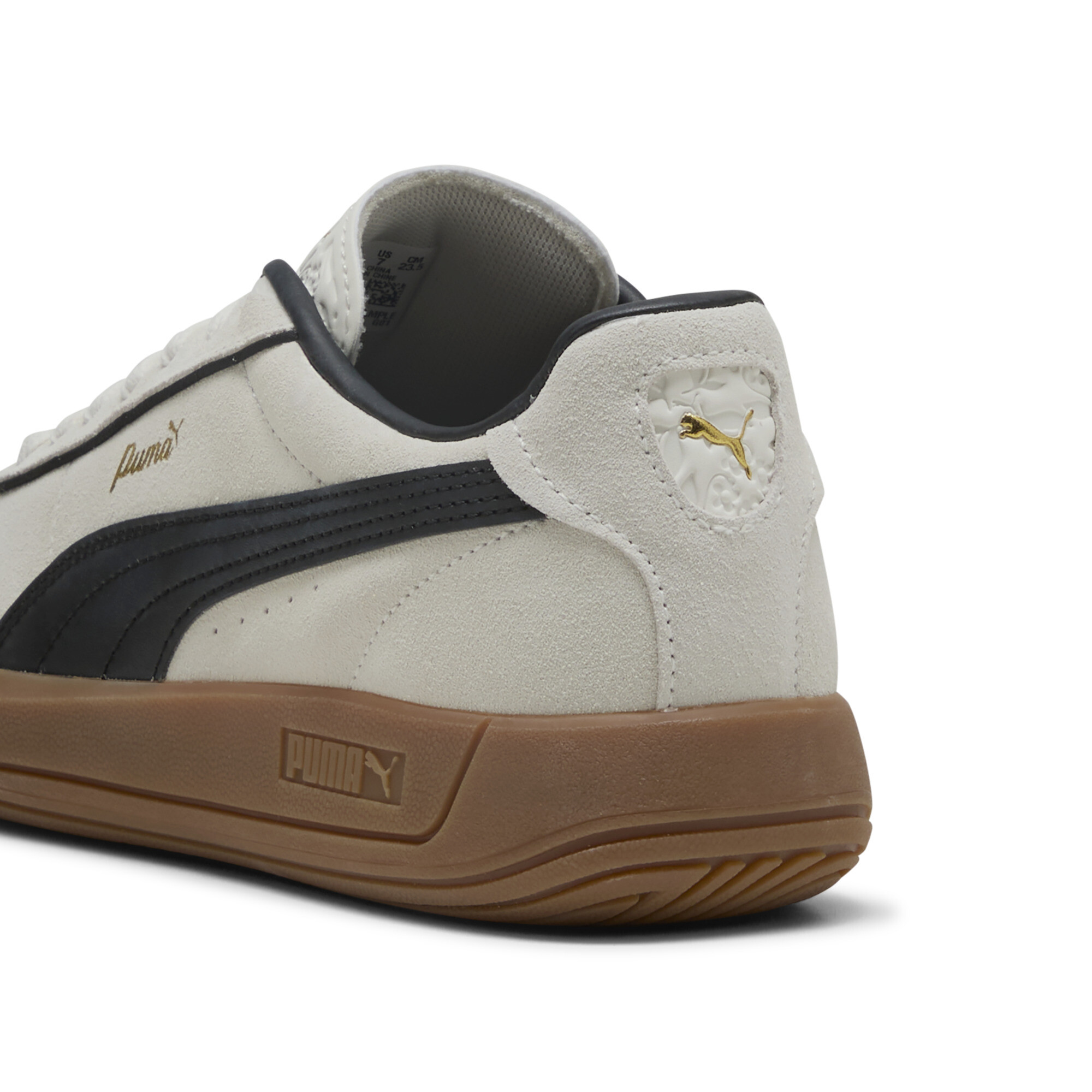 PUMA Club Klassika Suede sneakers voor Dames, Zwart/Wit/Goud, Maat 39 thumbnail 5