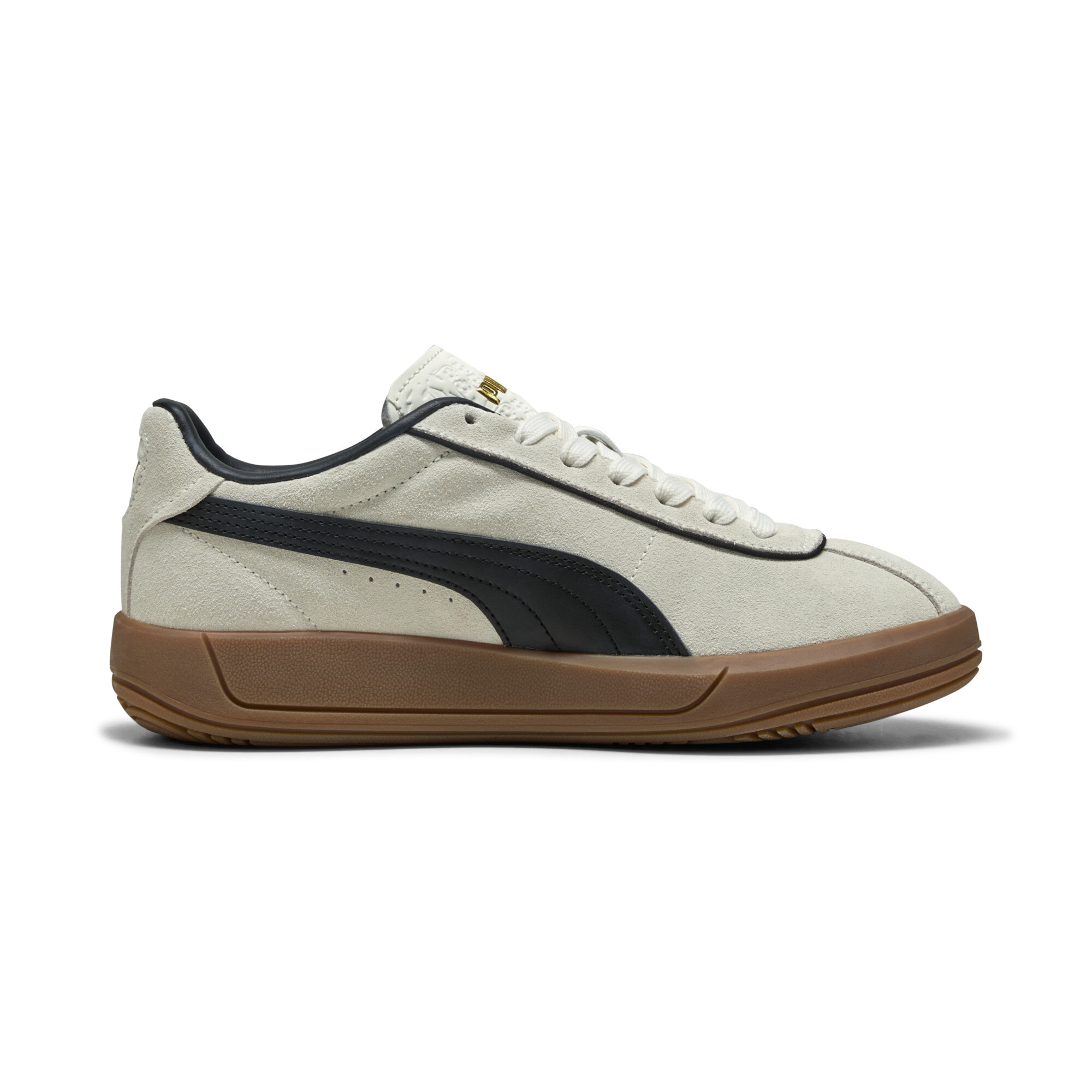 PUMA Club Klassika Suede sneakers voor Dames, Zwart/Wit/Goud, Maat 39 thumbnail 3