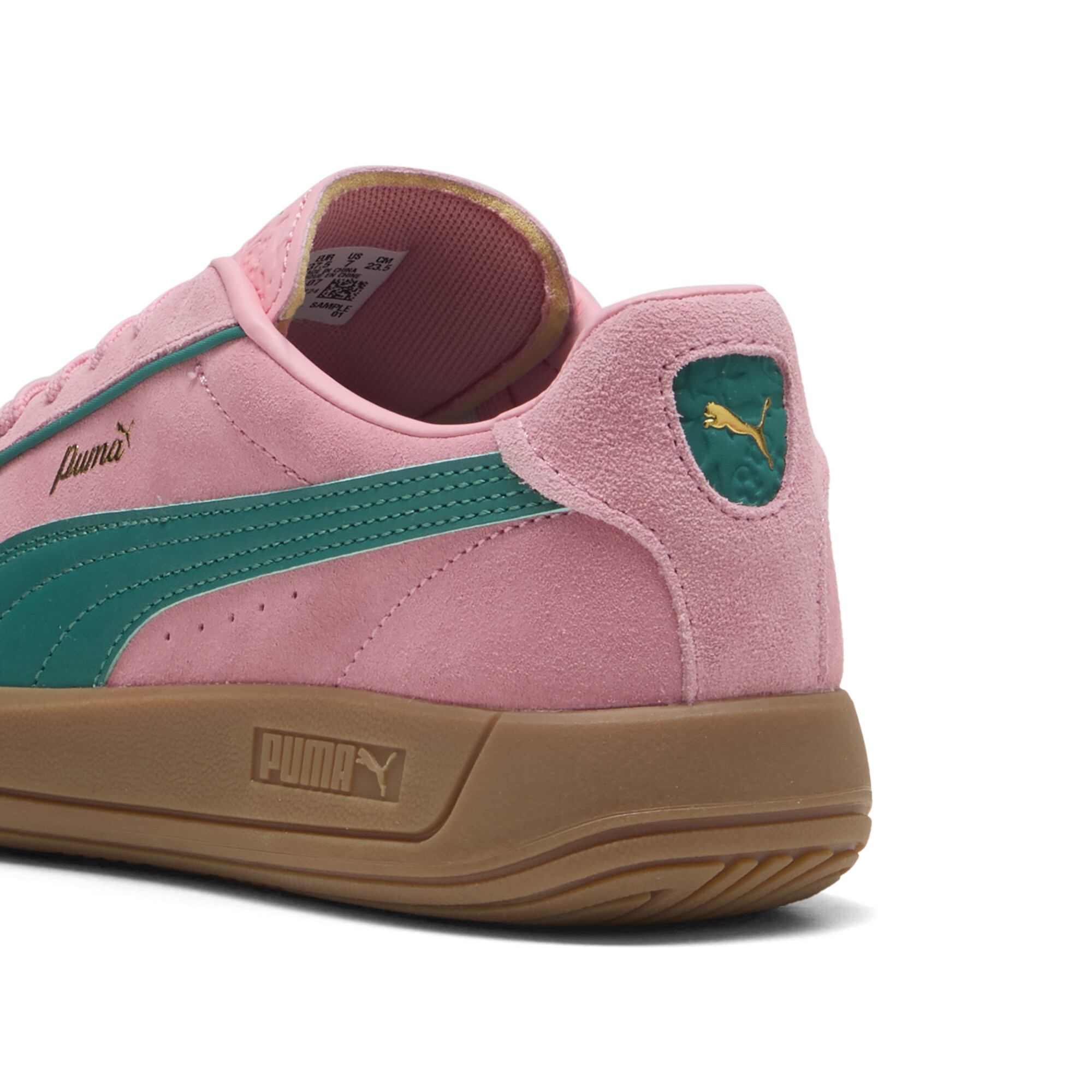 PUMA Club Klassika Suede sneakers voor Dames, Roze/Groen/Goud, Maat 35,5 thumbnail 5