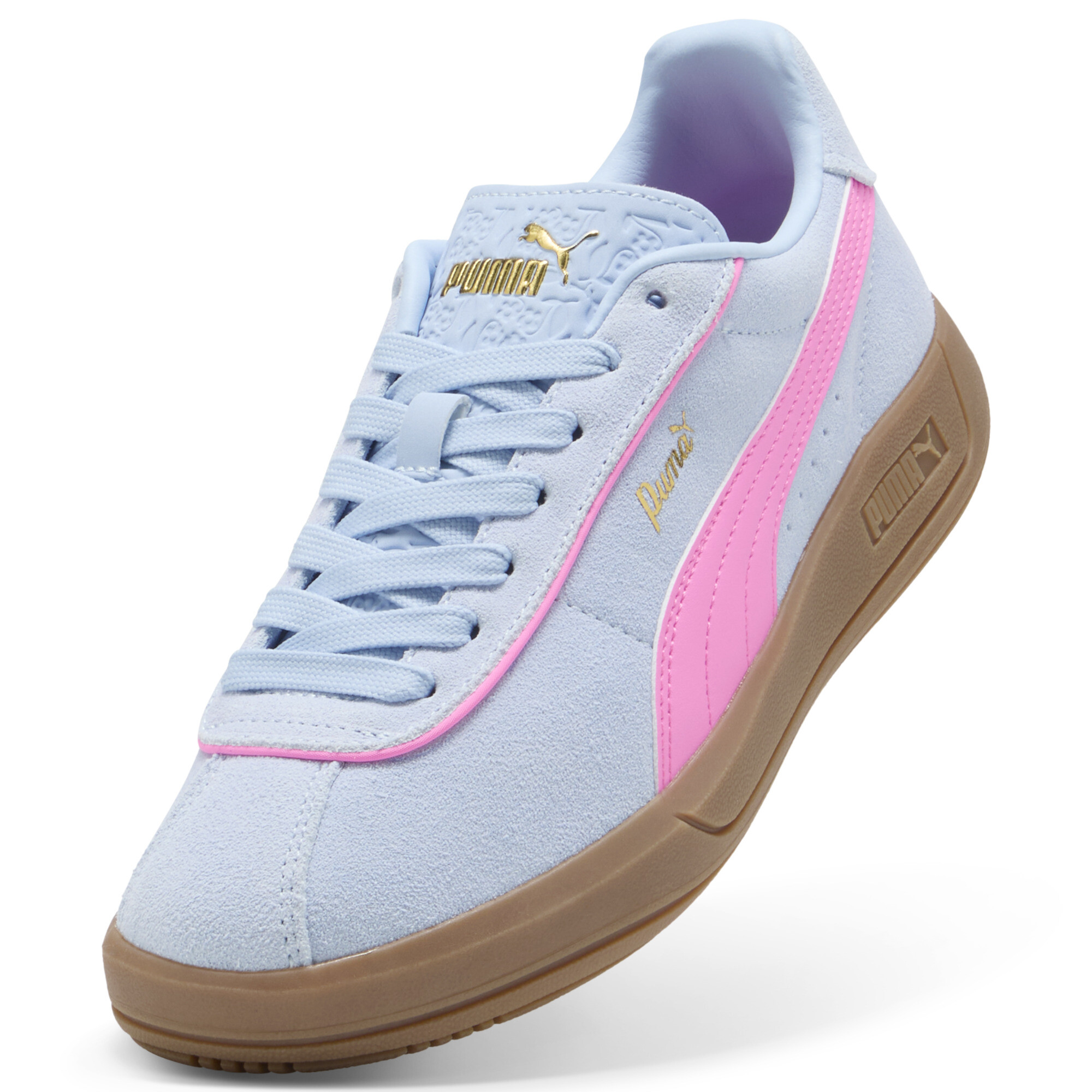 PUMA Club Klassika Suede sneakers voor Dames, Roze/Goud, Maat 40 thumbnail 2