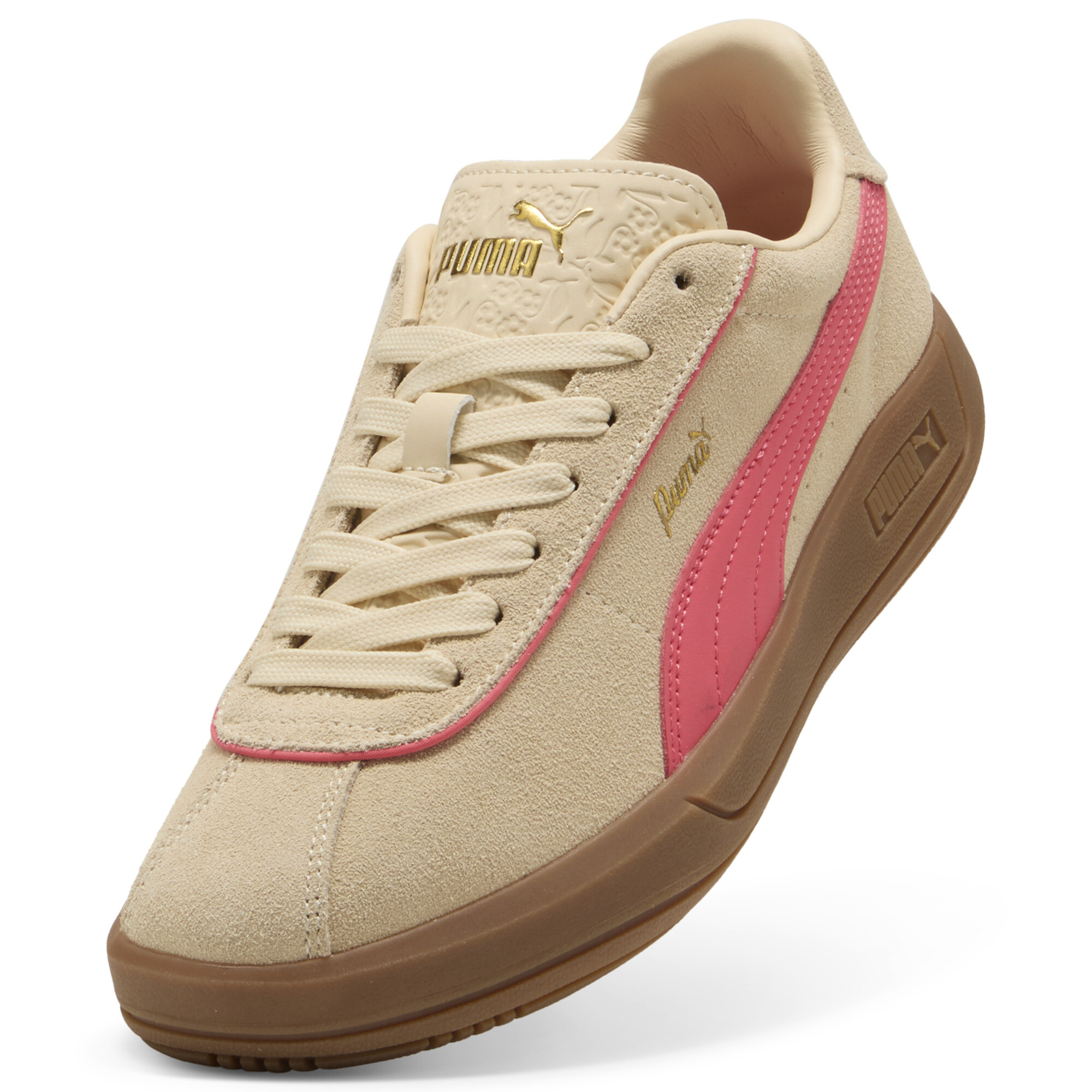 PUMA Club Klassika Suede sneakers voor Dames, Roze/Goud, Maat 41 thumbnail 2
