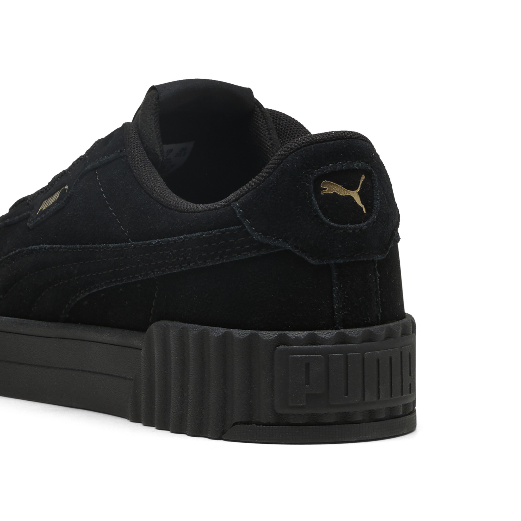 PUMA Carina 3.0 Suede sneakers voor Dames, Zwart/Goud, Maat 41 thumbnail 5