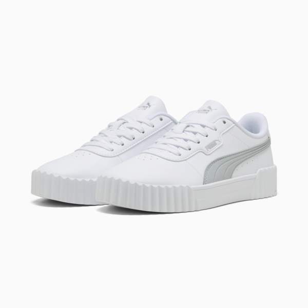 Tenis Carina 3.0 Aqua Metallics para mujer, PUMA White-PUMA Silver, large-MEX
